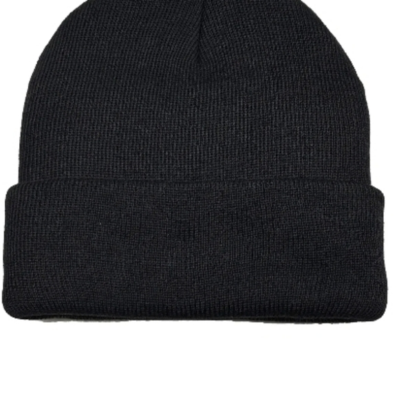 🤖♡George Black Ribbed Cuff Beanie - Picture 2 of 5